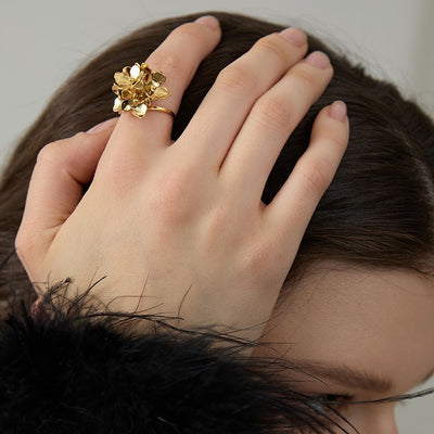 Flowers Adjustable Ring