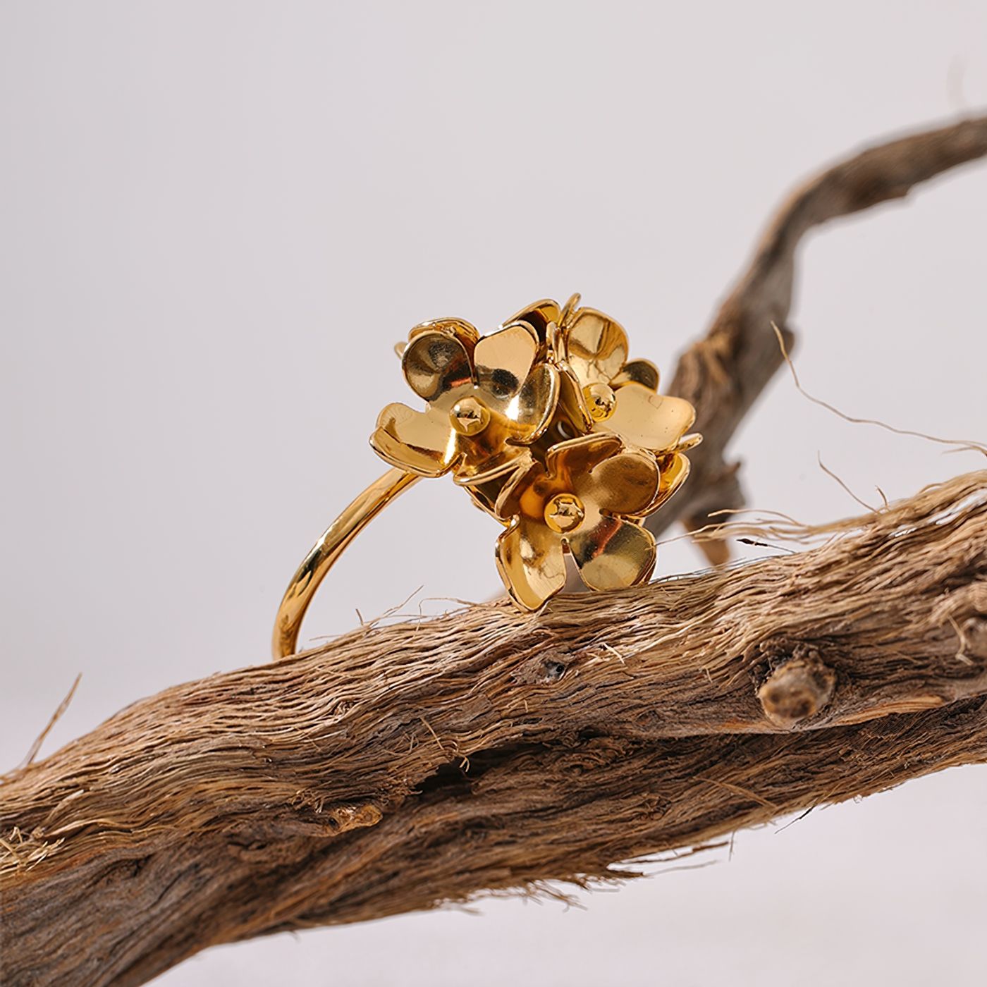 Flowers Adjustable Ring