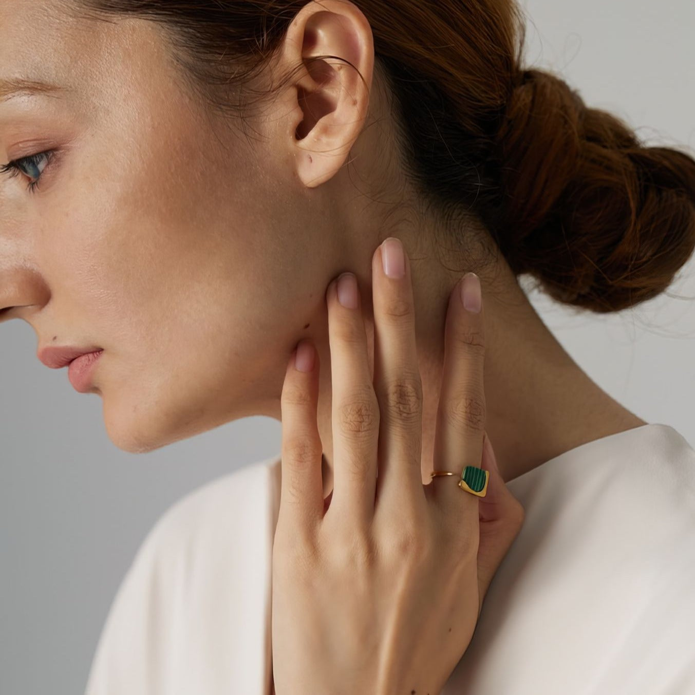 Adjustable Malachite  Ring