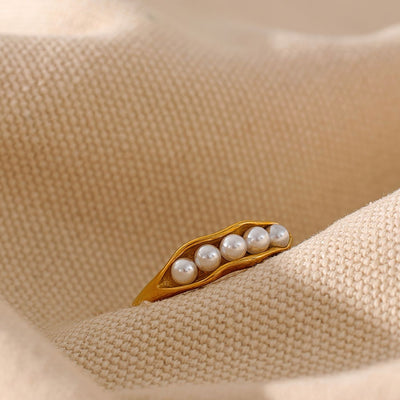 Adjustable Pearl Ring