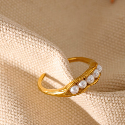 Adjustable Pearl Ring