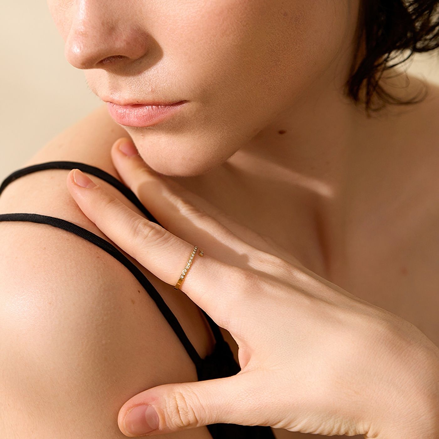 Adjustable Zirconia  Ring