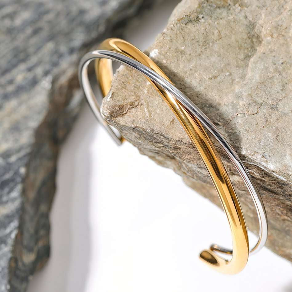 Bracelet manchette double Florence