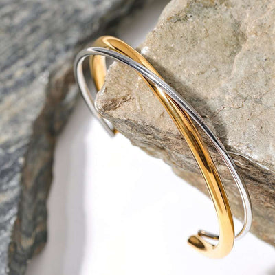Bracelet manchette double Florence