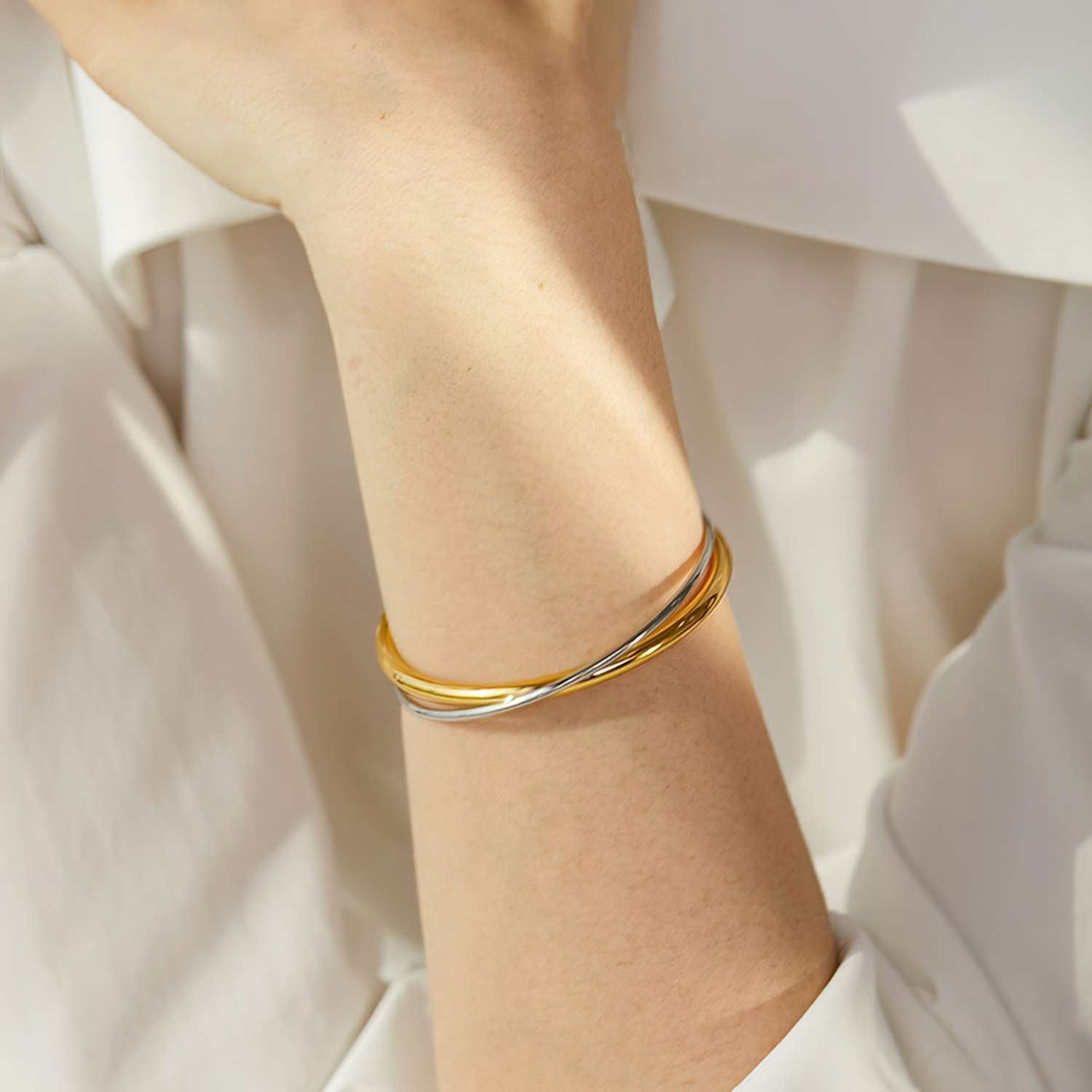 Bracelet manchette double Florence