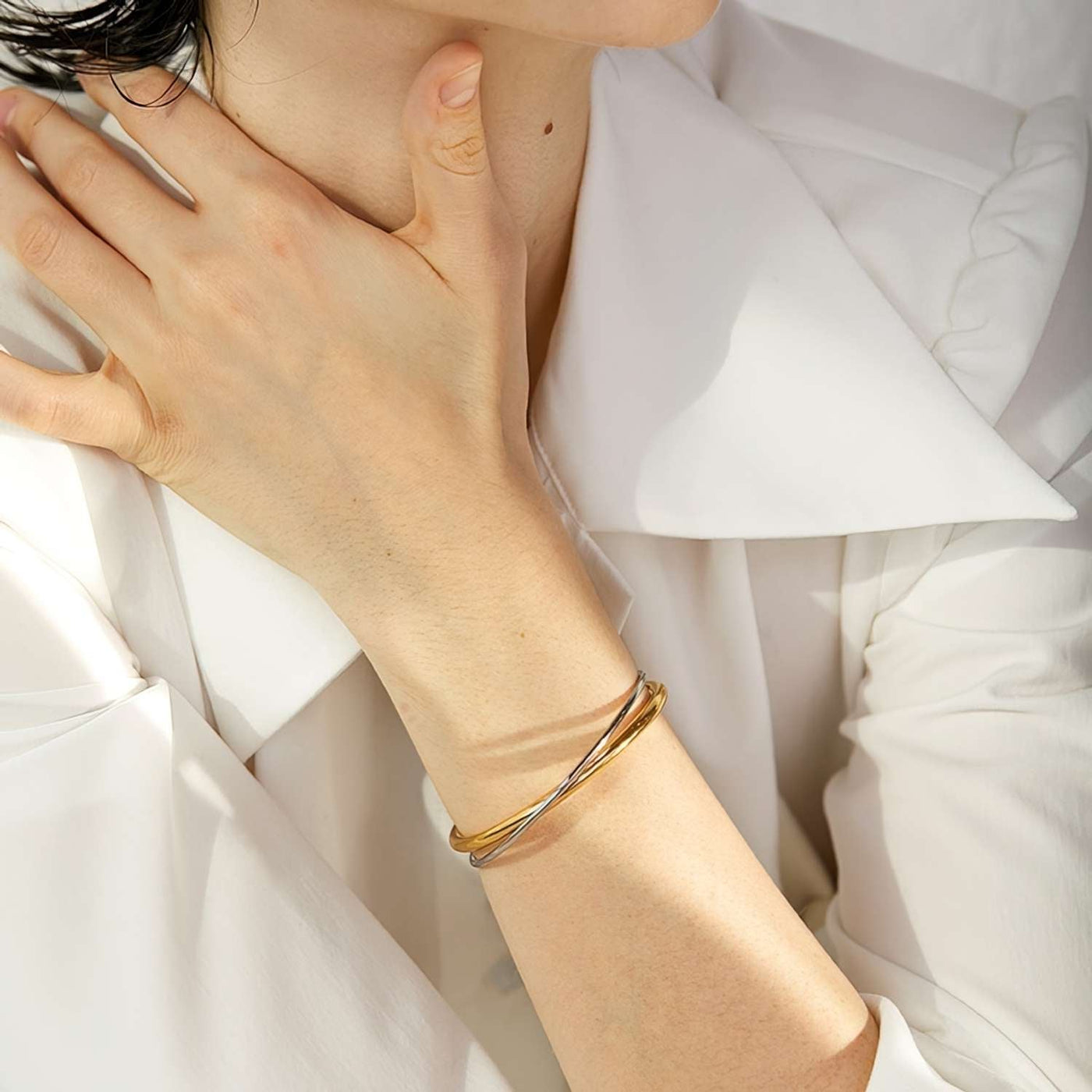 Bracelet manchette double Florence