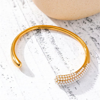 Organic Pearl Cuff Bracelet