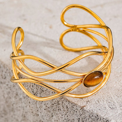 Abstract Opal Cuff Bracelet