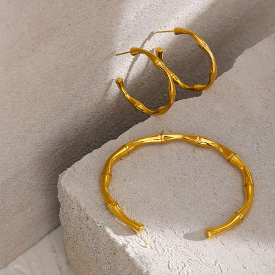 Bracelet manchette irrégulier organique Hazel