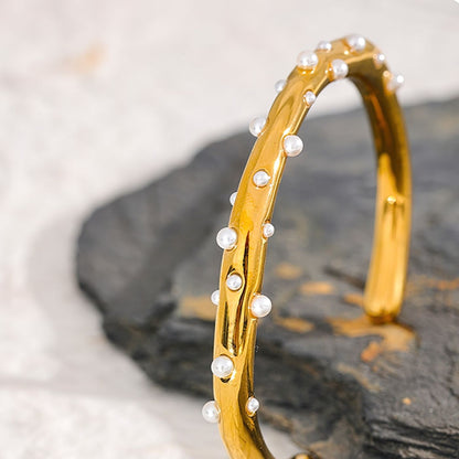 Helen Organic Pearl Cuff Bracelet