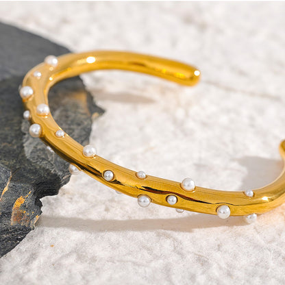 Helen Organic Pearl Cuff Bracelet