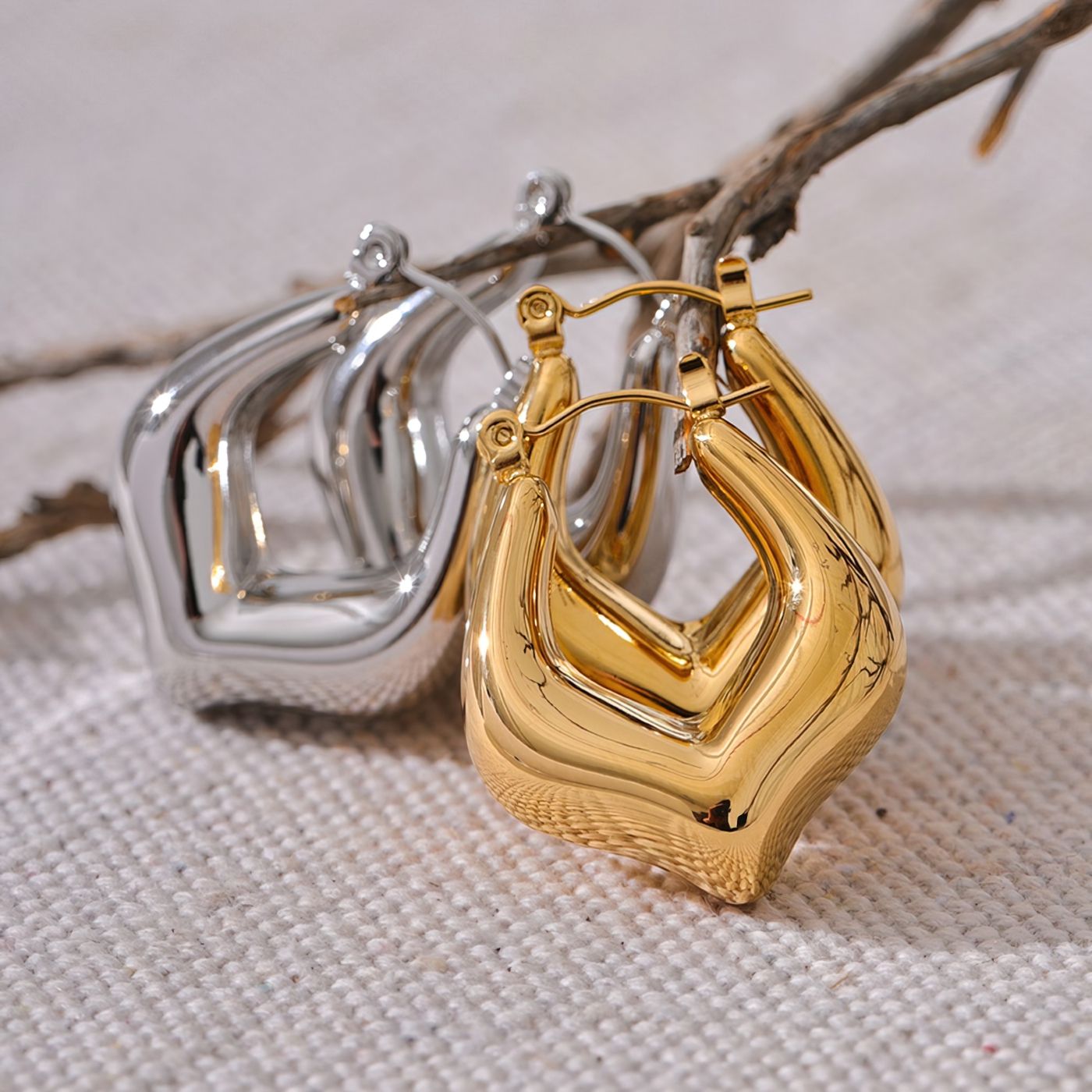 Geometric Hoop Earrings