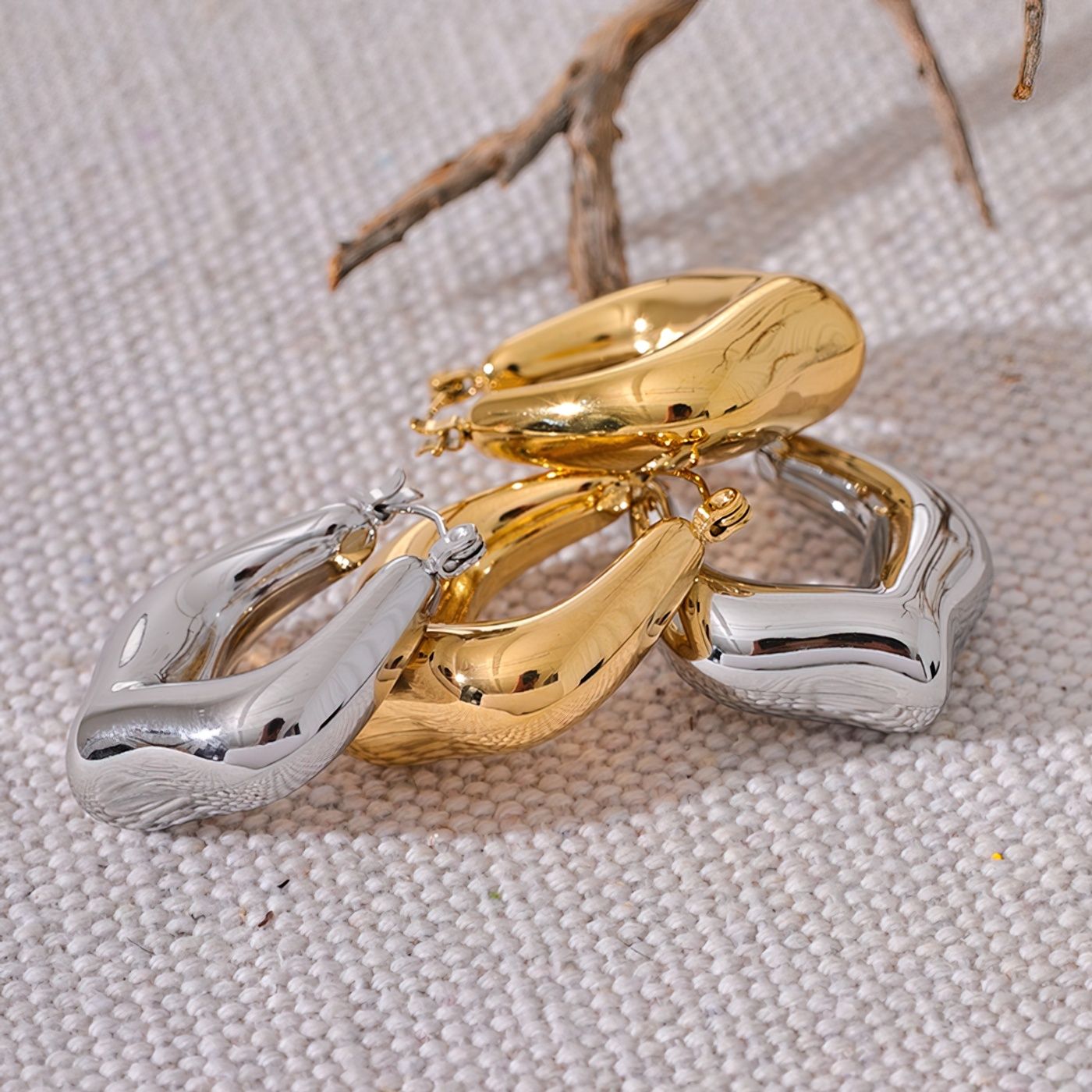 Geometric Hoop Earrings