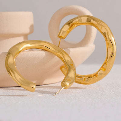 Irregular Large Hoop Earrings