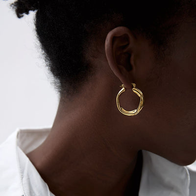 Katie Organic Hoop Earrings