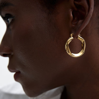 Katie Organic Hoop Earrings