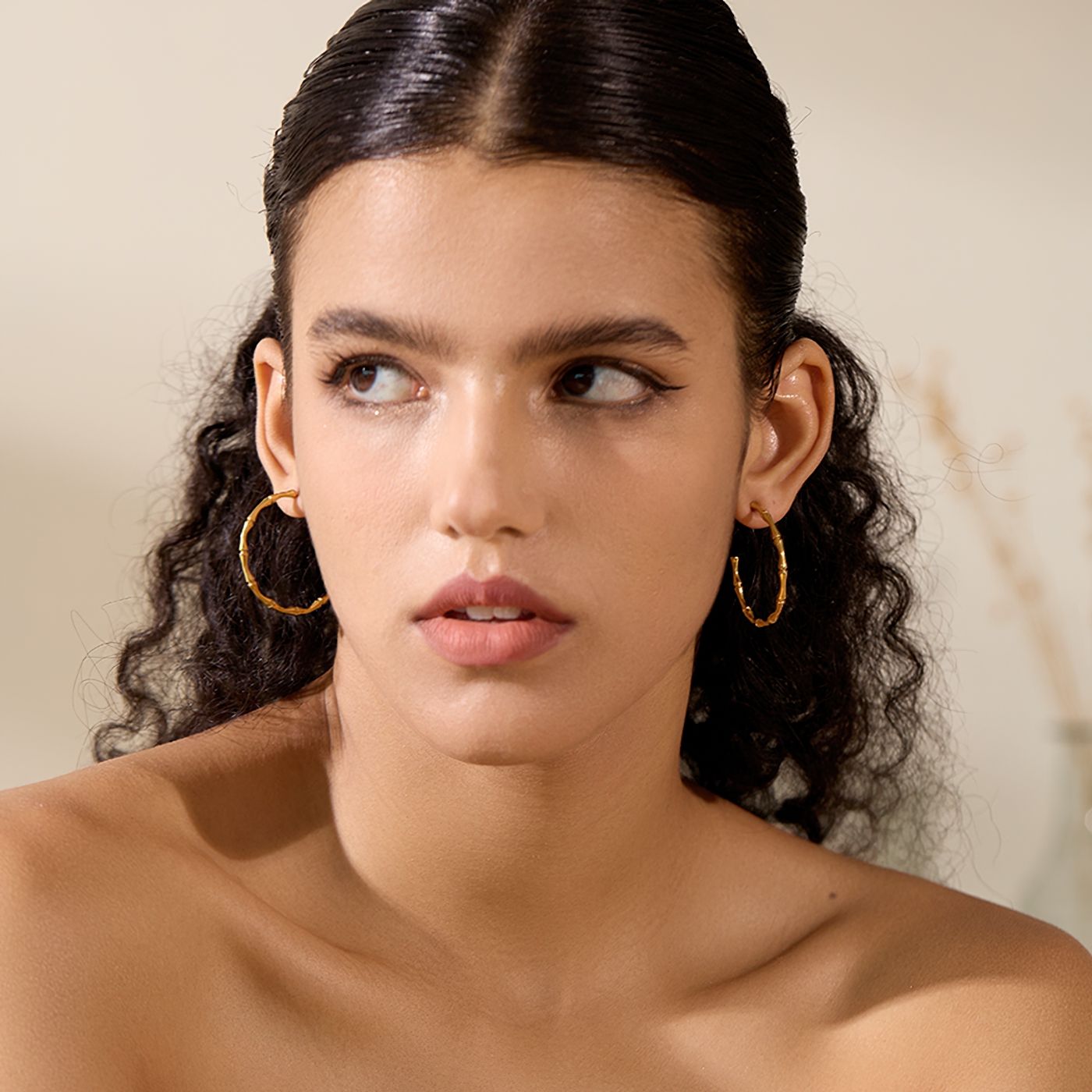 Irregular Organic Hoop Earrings