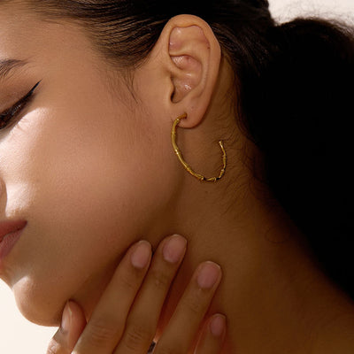 Irregular Organic Hoop Earrings