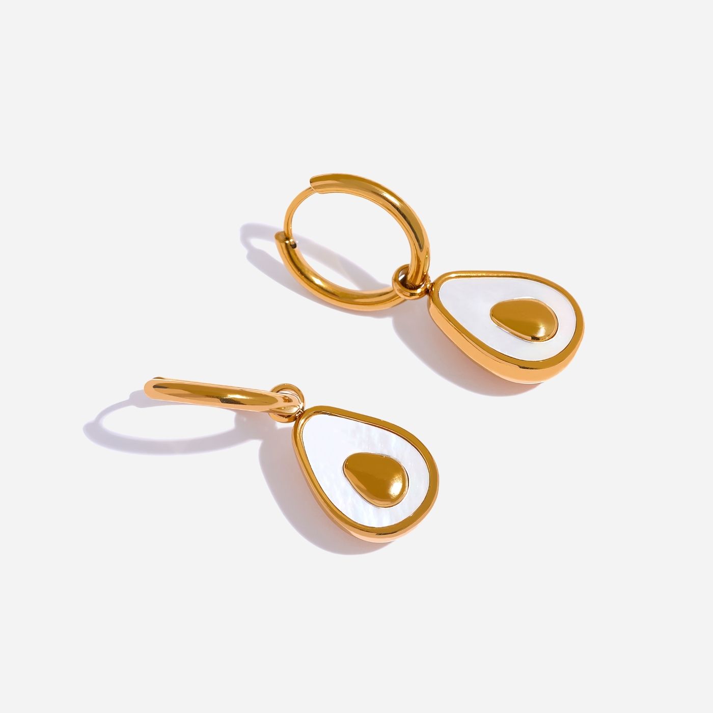 Avocado Pendant Hoop Earrings