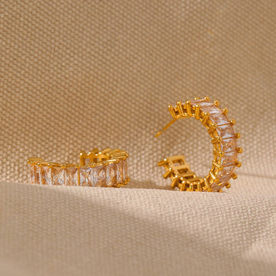 Earring Hoop Zirconia