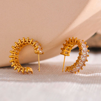 Earring Hoop Zirconia