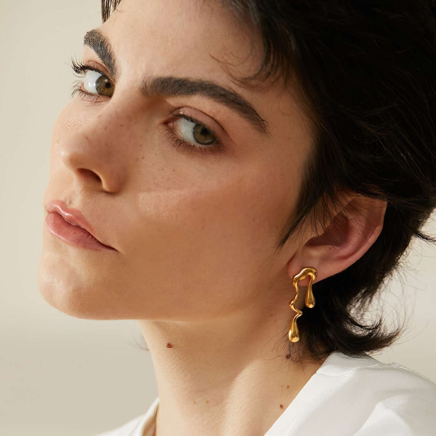 Asymmetric Organic Earrings