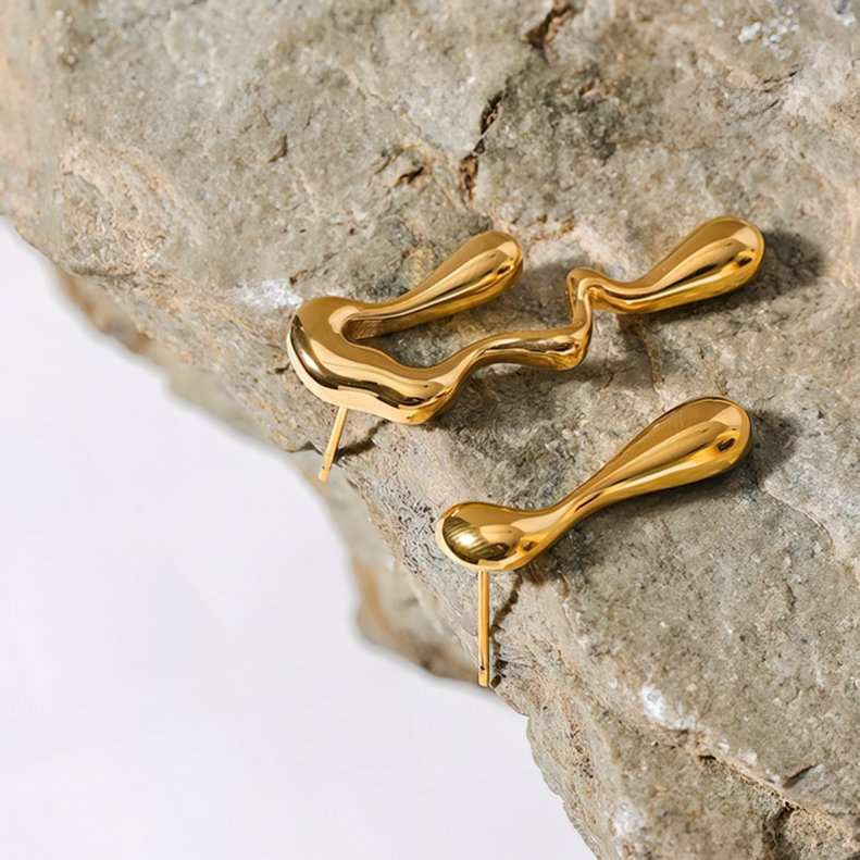 Asymmetric Organic Earrings