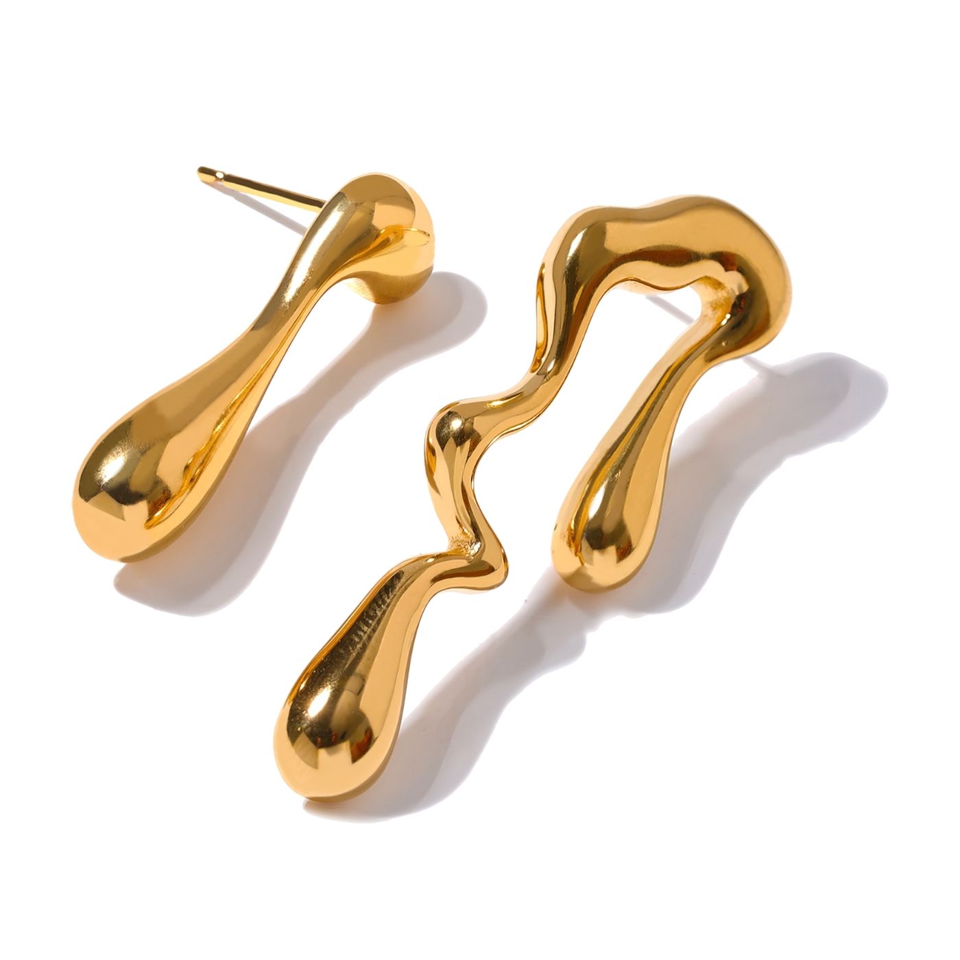 Asymmetric Organic Earrings