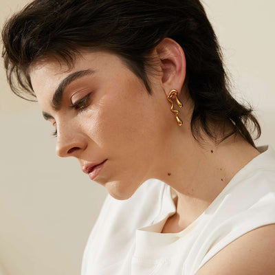 Asymmetric Organic Earrings