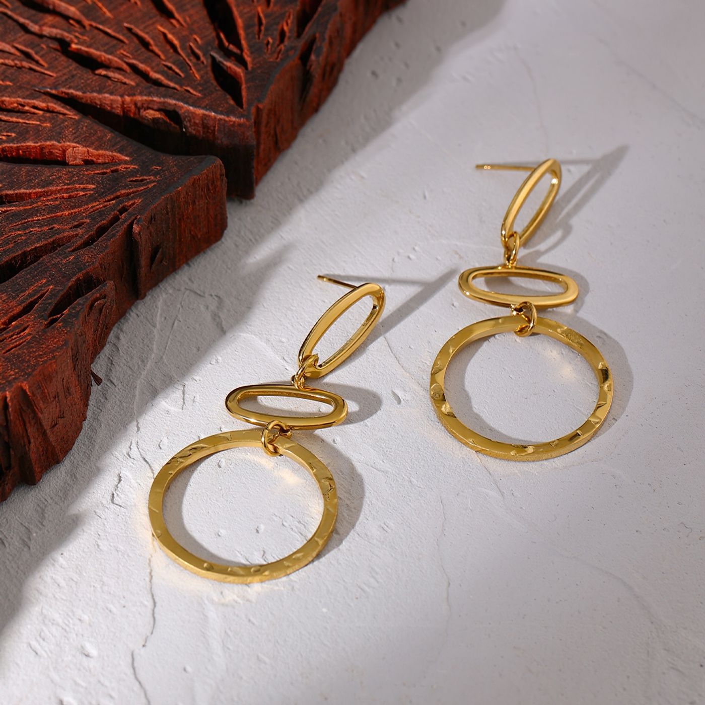 Wide Link Earrings