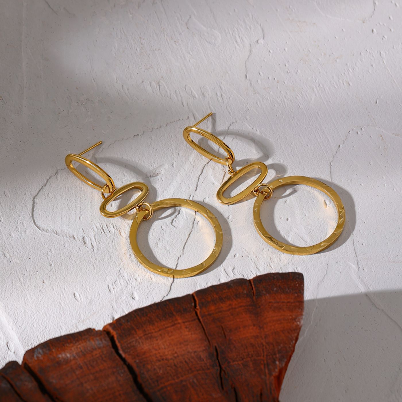 Wide Link Earrings