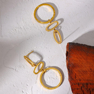 Wide Link Earrings