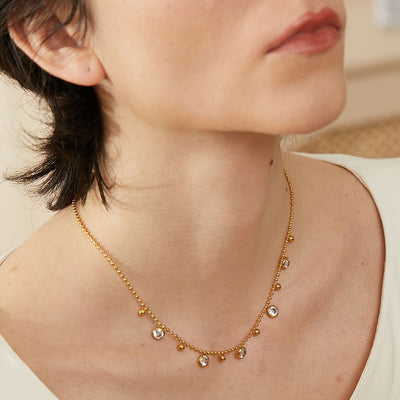 Delicate Necklace with Zirconia