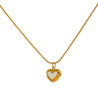 Heart Pearl Pendant Necklace