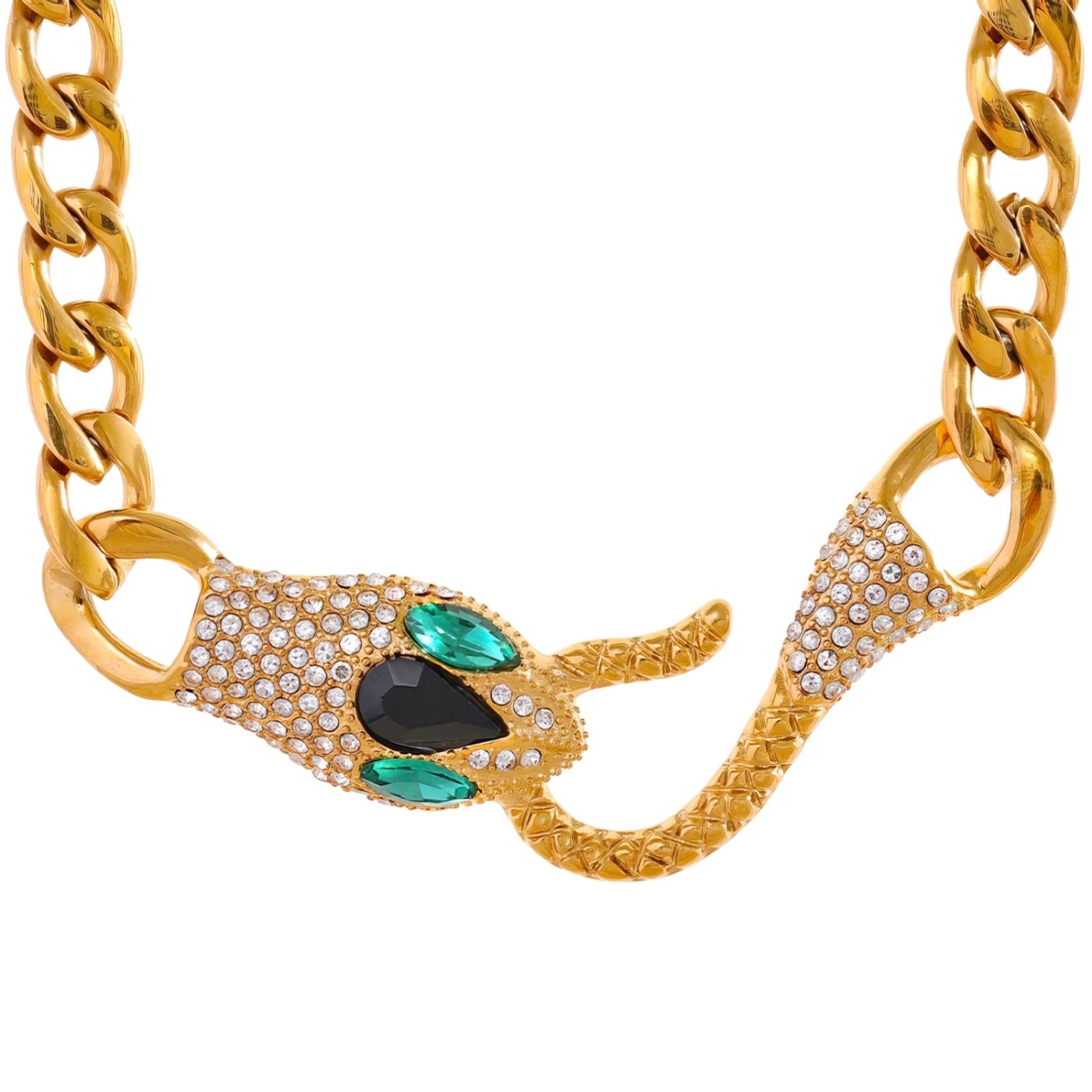 Serpent Necklace with Zirconia