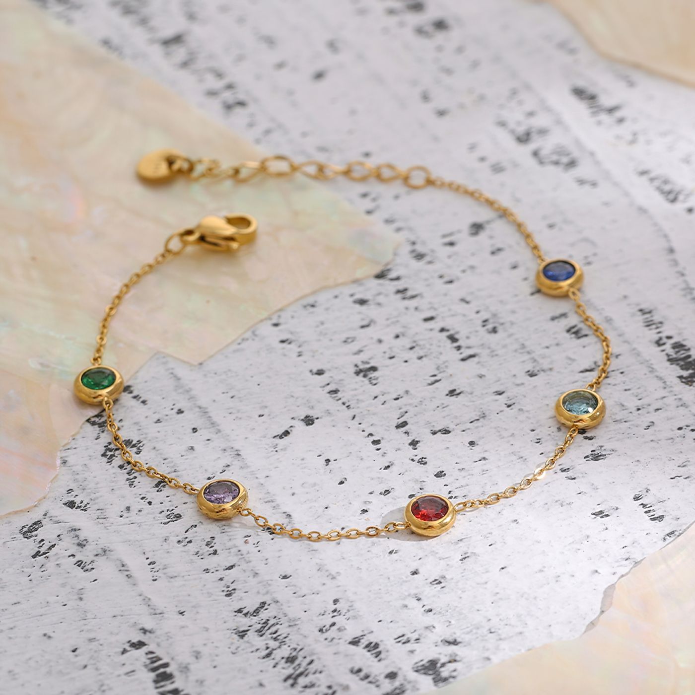 Fine Chain Bracelet with Zirconia