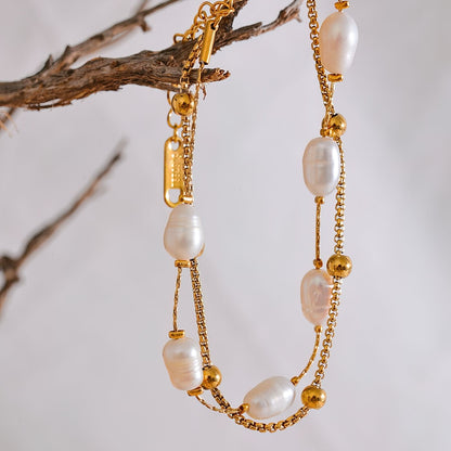 Double Pearl Bracelet