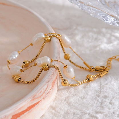 Double Pearl Bracelet