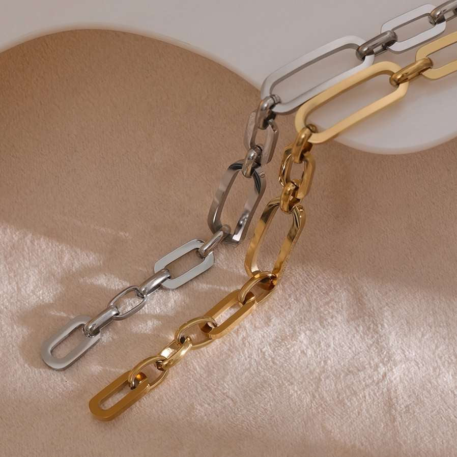 Bracelet with Large Asymmetrical Links