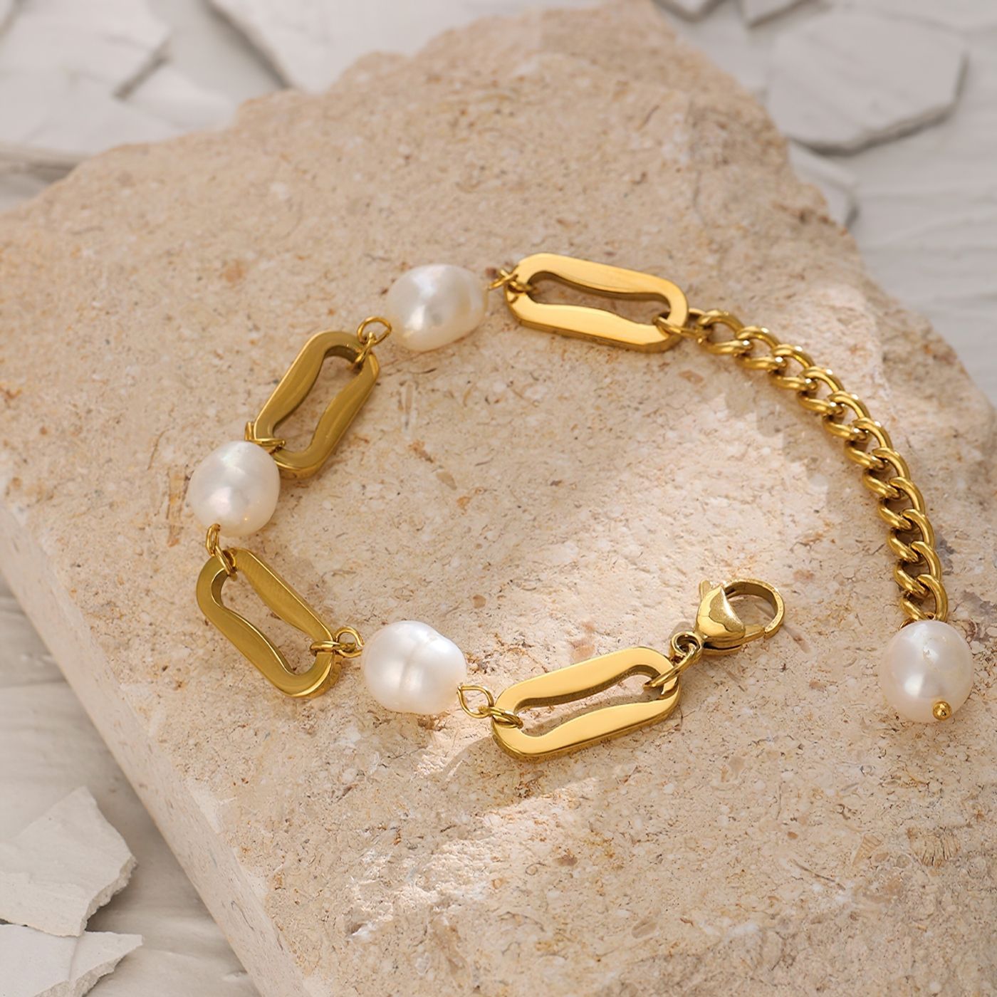 Bracelet avec maillons en perles