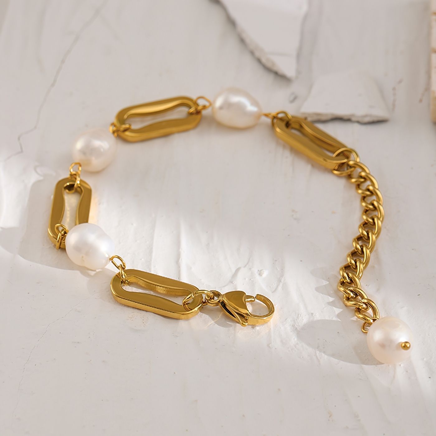 Bracelet with Pearl Links