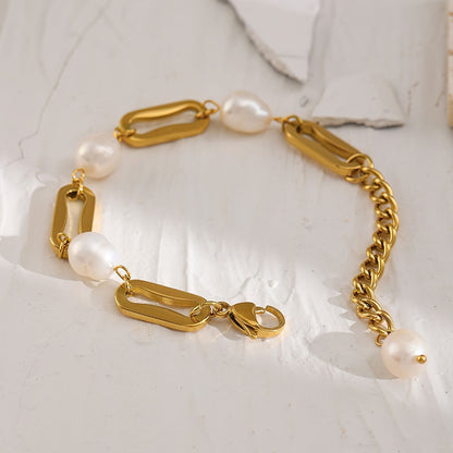 Bracelet with Pearl Links