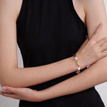 Bracelet with Pearl Links