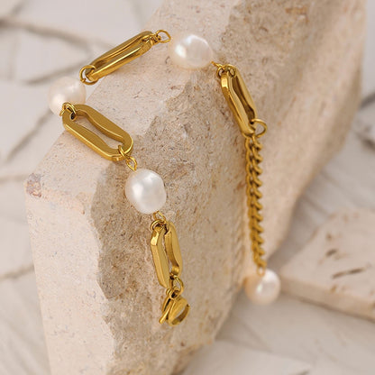 Bracelet with Pearl Links
