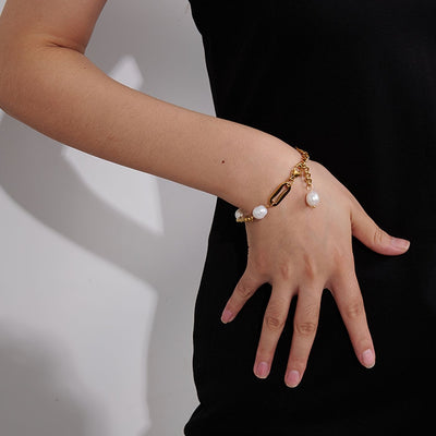 Bracelet avec maillons en perles
