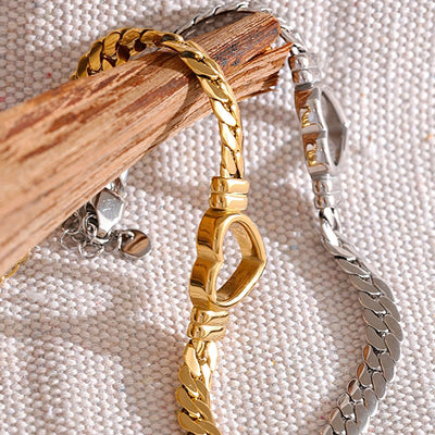 Bracelet cœur épais en saule