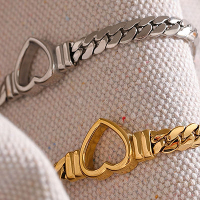 Bracelet cœur épais en saule
