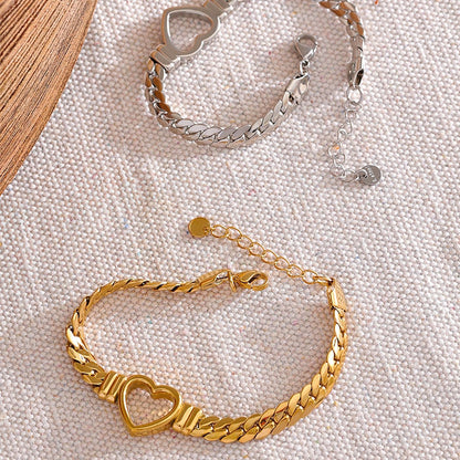 Willow Thick Heart Bracelet