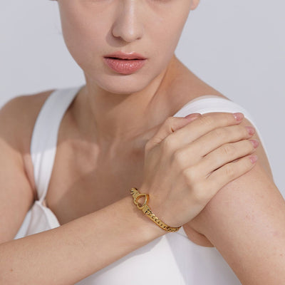 Bracelet cœur épais en saule