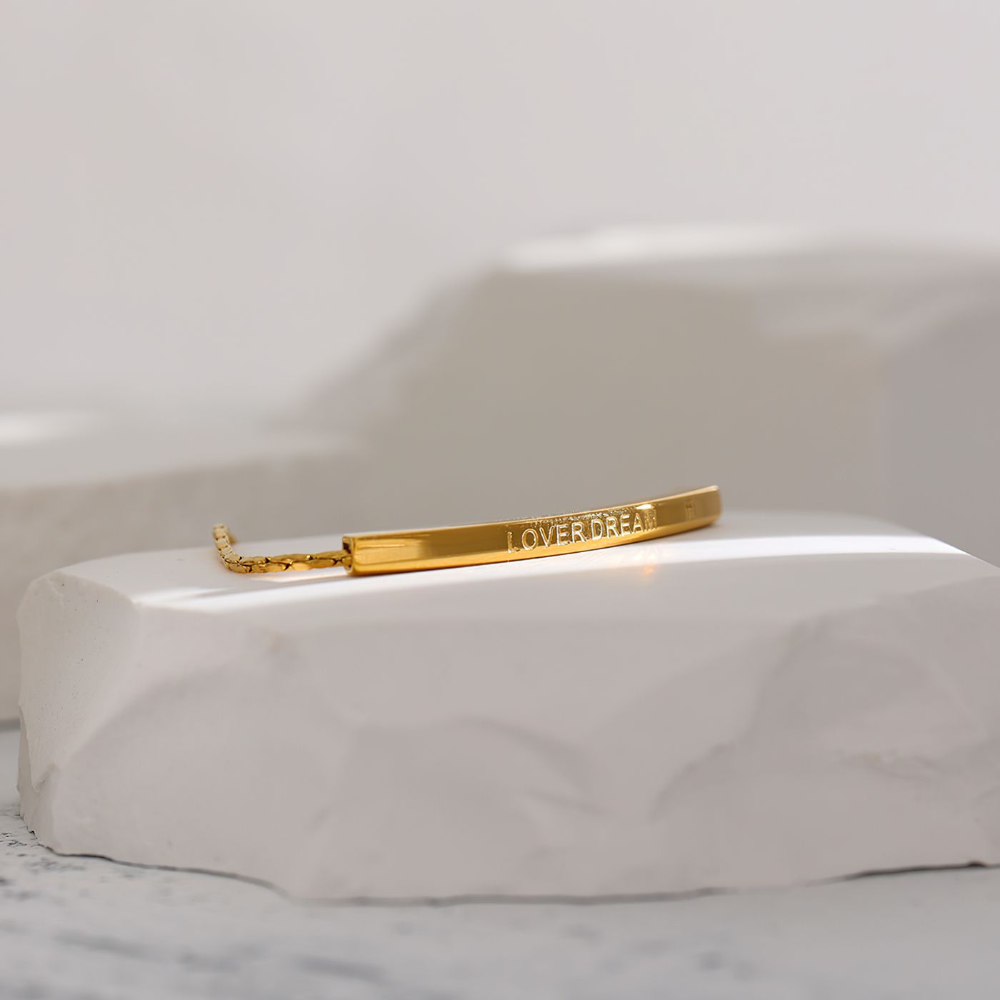 Bracelet plaqué avec étiquette « Lover Dream »